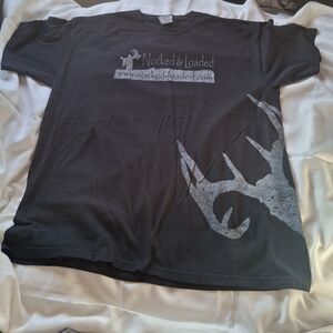 Gildan Charcoal Antler Graphic Tee